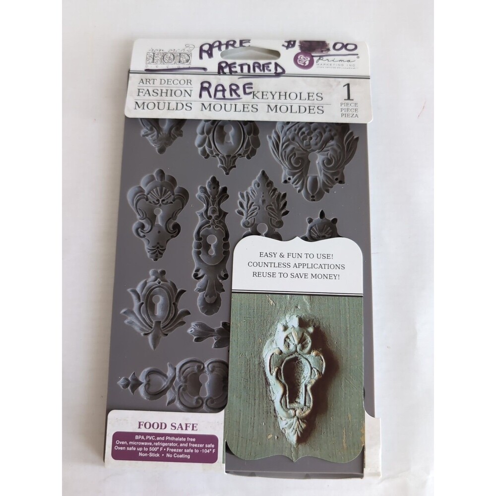 Iron Orchid Designs Keyholes Art Decor Mold Prima Retired 8"